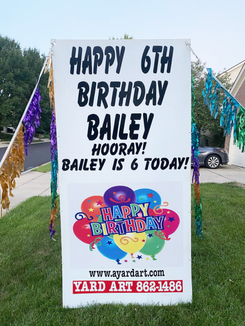 Birthday yard sign